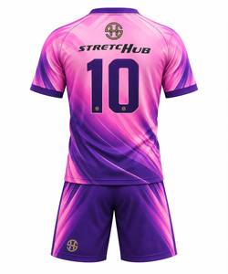 Conjunto de Uniforme de Fútbol Personalizado al por Mayor, Camiseta, Pantalones Cortos, Ropa Deportiva, Equipación Deportiva de Manga Corta, Ropa de Entrenamiento OEM - Product Image 1