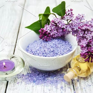 Cristaux de sel de bain détoxifiant à la lavande de l'Himalaya, pure essence, pierre sculptée, design moderne, écologique, arôme apaisant, Saint-Valentin - Product Image 6