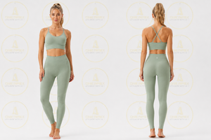 Conjunto de Yoga sin Costuras para Mujer, Leggings de Cintura Alta, Sujetador Deportivo, Ropa Deportiva para Gimnasio, Ejercicio y Fitness - Product Image 2