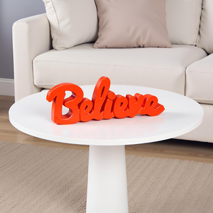 Adorno Motivacional de Madera Pintado de Naranja para Sala de Estar, Decoración Estética para Mesa, Artículo Decorativo Original para Habitación - Product Image 6