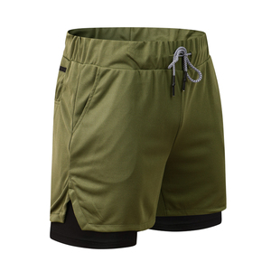 Pantalones Cortos Deportivos para Hombre, de Secado Rápido, con Forro de Malla de Compresión, Ecológicos, Transpirables, hasta la Rodilla, con Cierre de Cordón - Product Image 5
