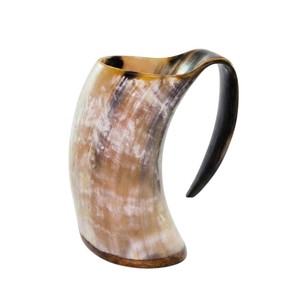 Jarra de Cuerno Auténtica de Buey/Búfalo, Estilo Medieval, para Beber, Jarra de Cerveza Rústica Vintage para Bares, Venta al por Mayor - Product Image 2