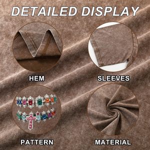 Camiseta Oversize para Hombre, de Algodón, Manga Corta, Hombros Caídos, Ajuste Holgado, Estilo Urbano - Product Image 5