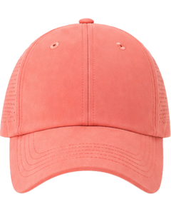 Casquette de baseball sportive respirante orange corail, sangle réglable, légère, séchage rapide, pour course en extérieur, gym, usage décontracté, qualité supérieure - Product Image 2