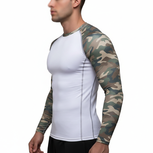Wholesale Custom Logo Long Sleeve UPF50 Eco-Friendly Rashguard <b>Compression</b> <b>Shirt</b> for Boxing Wear BJJ MMA Surf Jiu Jitsu - Product Image 3