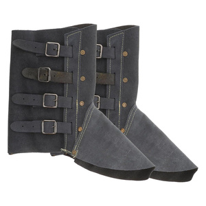 Protège-chaussures de soudeur en cuir de vachette pleine fleur de qualité supérieure, robustes et haute performance pour la construction et le soudage - Product Image 1