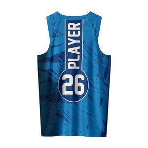 Conjunto de Uniforme de Baloncesto Personalizado de Alta Calidad, Antibacterial, 100% Poliéster, Impresión por Transferencia de Calor, Reversible - Product Image 3