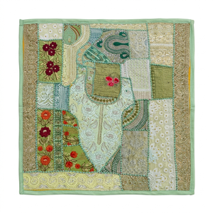 Tissu recyclé patchwork pour la décoration intérieure, vente en gros, rouleaux de textiles durables et recyclés, fournisseur de matériaux écologiques pour ameublement et artisanat - Product Image 5