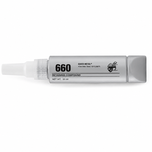 Compuesto de Retención Quick Metal 660, Adhesivo de Reparación de Hierro y Acero, Tubo de 50 ml para Unión de Metales - Product Image 1