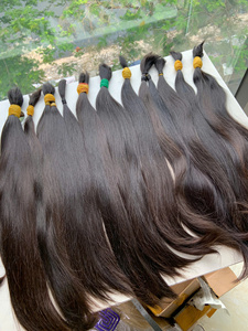 Prix de gros cheveux bruts 100% cheveux humains vietnamiens non traités 1 paquet 100 grammes Couleurs claires Super Double dessiné 60 cm - Product Image 5