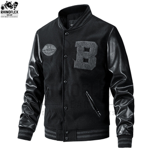 New Best Design Leather <b>Jacket</b> Chenille Embroidery Wool Letterman Bomber School College University <b>Light</b> <b>Weight</b> Varsity <b>Jacket</b> - Product Image 4