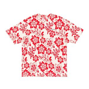 T-shirt à fleurs pour homme, manches courtes, décontracté, imprimé graphique, coton respirant, haut d'été, streetwear, vêtements de plage, vêtements de mode - Product Image 1