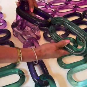 Decorative <b>Resin</b> Wall Chain Link Hanging Modern Acrylic Link Art for Stylish Home Living Room Decor All <b>Colour</b> Available - Product Image 3