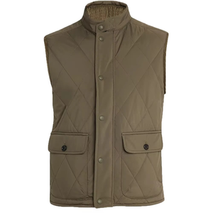 เสื้อกั๊กผู้ชาย 100% แบรนด์แท้ หนา สีดำ ดีไซน์เนอร์ วินเทจ คลาสสิก ซิป ทรงเข้ารูป - Product Image 1