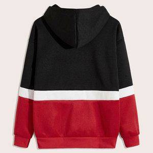 Sudadera con Capucha Ligera Estilo Deportivo OEM, Precio Económico, Fabricada en Felpa de Algodón Ligero, Sudadera Lisa al por Mayor con Bloques de Color - Product Image 6