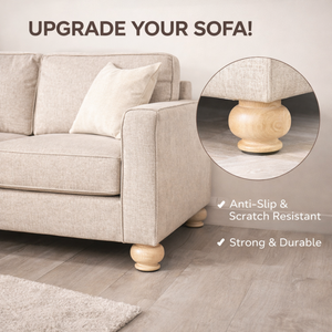 Pied de meuble classique en bois massif tourné de qualité supérieure pour canapé, lit, armoire, salon, appartement – Taille personnalisée - Product Image 2