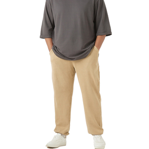 Pantalon de jogging unisexe surdimensionné en coton 100% personnalisé, délavé à l'acide, coupe ample, taille élastique, en molleton bouclette anti-plis, effet délavé à la pierre, grandes tailles - Product Image 5