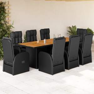 Conjunto de Comedor para Jardín en Negro - Product Image 1