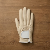 Sarung Tangan Golf Kulit Cabretta OEM untuk Tangan Kiri, Dapat Dilepas, Dilengkapi Penanda Bola, Bernapas, Cengkeraman Lembut, Logo Kustom, Label Pribadi