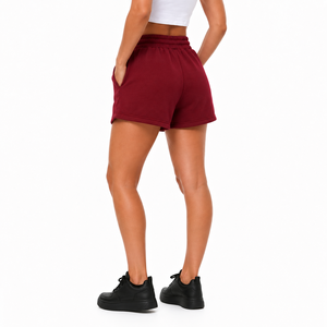 Shorts d'hiver pour femmes de haute qualité, taille élastique, cordon de serrage, poches latérales, shorts en molleton décontractés, vêtements de détente pour femmes, shorts d'hiver - Product Image 2