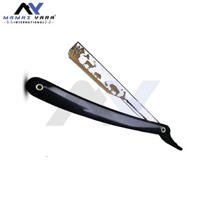 Rasoir droit pliable professionnel en acier inoxydable pour hommes, rasoir manuel pour la barbe, tondeuse de barbier avec manche durable - Product Image 5
