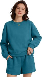 Most Demanding Best Edition Sportswear Women's Crew Neck Sweatshirts & Shorts <b>Sets</b> Athletic Wear 2 Piece <b>Twin</b> <b>Set</b> For Women - Product Image 4