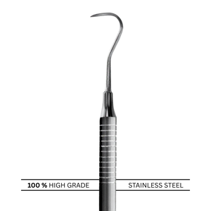 เครื่องมือขูดหินปูนแบบด้ามจับกลวงสีเงิน ขนาด 7 นิ้ว ยี่ห้อ Dental Sickle Scaler Towner Jacquette U15 33 แบบสองด้าน สำหรับขูดหินปูนบริเวณฟันหน้า - Product Image 4