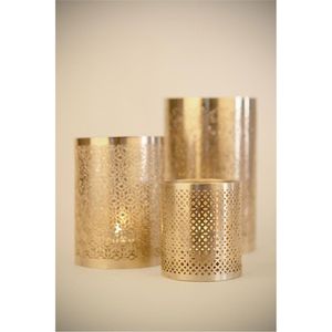 เชิงเทียนโลหะลายฉลุทองคำขายส่งจำนวนมาก ที่วางเทียนทีไลท์แบบตาข่ายสวยงาม ของตกแต่งงานแต่งงาน ของประดับตกแต่งงานเลี้ยง โคมไฟเทียน - Product Image 1