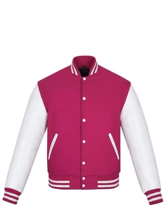 Chaqueta Universitaria Personalizada, Impermeable, Ecológica, con Cuerpo de Lana y Mangas de Cuero, Estilo Letterman, para Estudiantes y Clubes Universitarios - Product Image 1