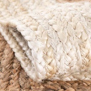 Natural Jute Area Rug Modern Handwoven Solid Color Carpet Living Room Bedroom Floor Decor Mat PET Friendly Extra Thick Non-Slip - Product Image 3
