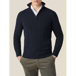 Suéter de Cachemira con Cierre y Manga Larga para Hombre, Precio al por Mayor, Cárdigan de Cachemira - Product Image 6