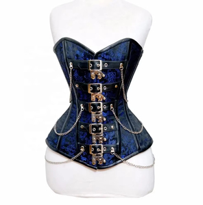 Women's <b>Gothic</b> Faux Leather <b>Corset</b> Bustier Punk Style Slimming Breathable Eco-Friendly Anti-Bacterial Front Zip Body Shapewear - Product Image 4
