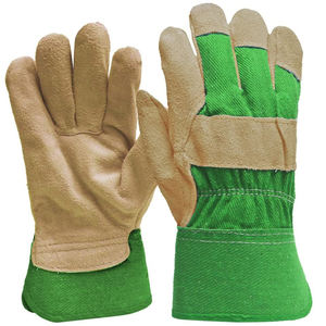 Gants de travail en cuir robustes 2020 avec paume en cuir double antidérapante 14 pouces, couleur et logo personnalisés, échantillon gratuit - Product Image 5