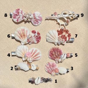 Pince à cheveux en coquillage naturel, barrette artisanale en coquillage, accessoire de cheveux bohème pour la plage, mode estivale, vente en gros Vietnam - Product Image 5