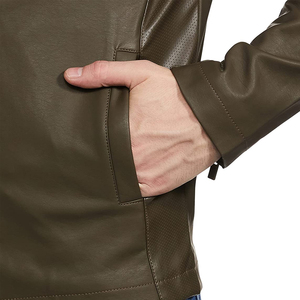 Chaquetas de Piel de Vaca para Hombre, Más Vendidas, con Logotipo Frontal en Tela de Lona, Servicio OEM Personalizado, Transpirables, Estilo Urbano, para Invierno - Product Image 6