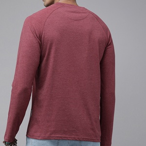 Men's <b>Raglan</b> Long Sleeve T-Shirt Crew Neck Plain Casual Custom Wholesale Manufacturer - Product Image 3
