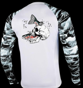 Men's Long Sleeve Fishing <b>Shirt</b> with Pocket UPF 50+ Sun Protection <b>UV</b> Quick Dry Breathable Performance <b>T</b>-<b>Shirt</b> Custom OEM ODM Wh - Product Image 3