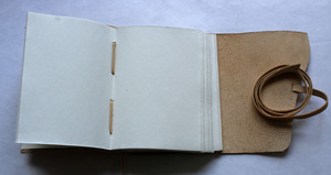 Hard Bound Custom Journal With Matching Pen Case in The Same Material Naturally Tanned Shade Genuine Buffalo <b>Leather</b> Notebook - Product Image 4