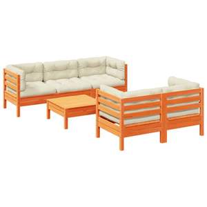 Ensemble de canapés de jardin en résine marron et crème - Product Image 2