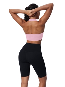 Custom Design Women High Support Breathable Compression Yoga Sports <b>Bra</b> Crisscross Straps Removable <b>Cups</b> Spandex/Nylon Material - Product Image 4