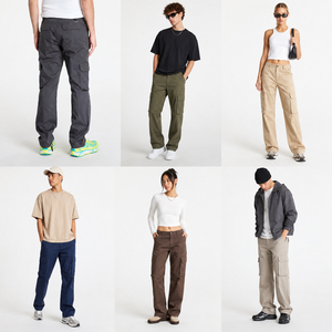 Pantalon cargo en toile coupe droite, taille haute, pour hommes et femmes, fabriqué au Bangladesh, lot de stock, fabricant d'articles vestimentaires, vente en gros - Product Image 1