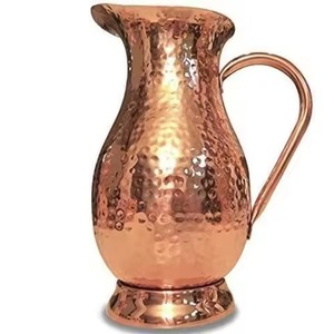 Fine Quality Copper Pitcher Jug Smooth Surface Water Drinkware for Home Kitchen Dining <b>Table</b> Daily Use - Product Image 1