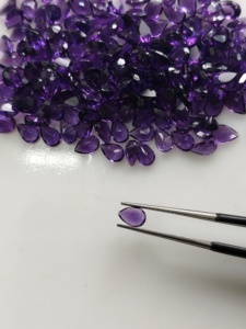 Ametyste africaine naturelle 6x4MM taille poire, pierre précieuse violette en vrac, Red Mountain Gems pour la fabrication de bijoux - Product Image 4