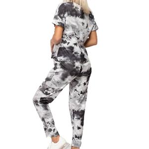 2025 estilo de moda ropa de calle Tie Dye chándal conjuntos de mujer Muti-color personalizado Jogging trajes Sexy mujer chándales conjunto de mujer - Product Image 2