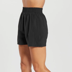Shorts Deportivos de Yoga de Cintura Alta para Mujer, Shorts Finos de Verano para Fitness, para Correr al Aire Libre, Diseño Sólido - Product Image 3