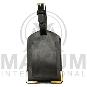 Etiqueta de equipaje de cuero genuino con diseño y logotipo personalizados - Product Image 3