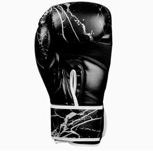 Gants de boxe en cuir de qualité supérieure, impression craquelée, faits à la main, doublure intérieure respirante, sangle de poignet réglable, fermeture auto-agrippante - Product Image 2