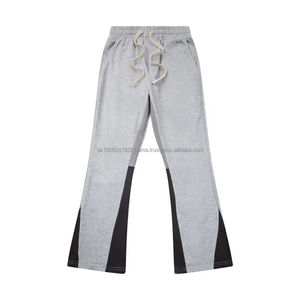 Pantalons de survêtement amples à jambe droite en molleton de coton français léger pour hommes, taille haute, style hip-hop, vente en gros - Product Image 5