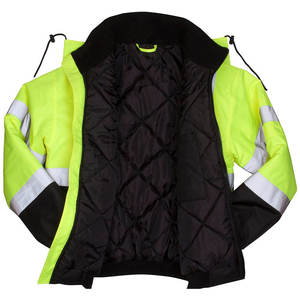 <b>Men's</b> Safety Quilted <b>Jacket</b> Breathable Reversible Quick Dry Eco-Friendly Winter Casual <b>Canvas</b> Fabric Polyester/Cotton Blend - Product Image 3
