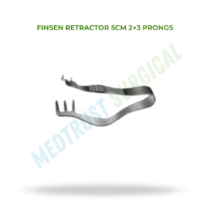 เครื่องมือผ่าตัดแบบมือถือ Finsen Retractor ขนาด 5 ซม. 2x3 ง่าม สำหรับดึงผิวหนัง ใช้ในศัลยกรรมกระดูกและข้อและศัลยกรรมตกแต่ง - Product Image 2